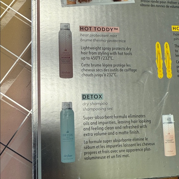 Drybar Yellow Double Shot Hair Essentials Set NEW IN BOX WITH PRODUCT - Picture 3 of 7